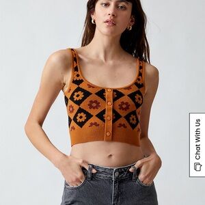 Super adorable LA hearts crop sweater top